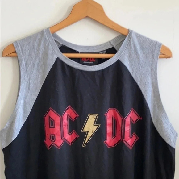 AC/DC Band Tee Black and Gray Muscle Tank Top - Picture 3 of 8